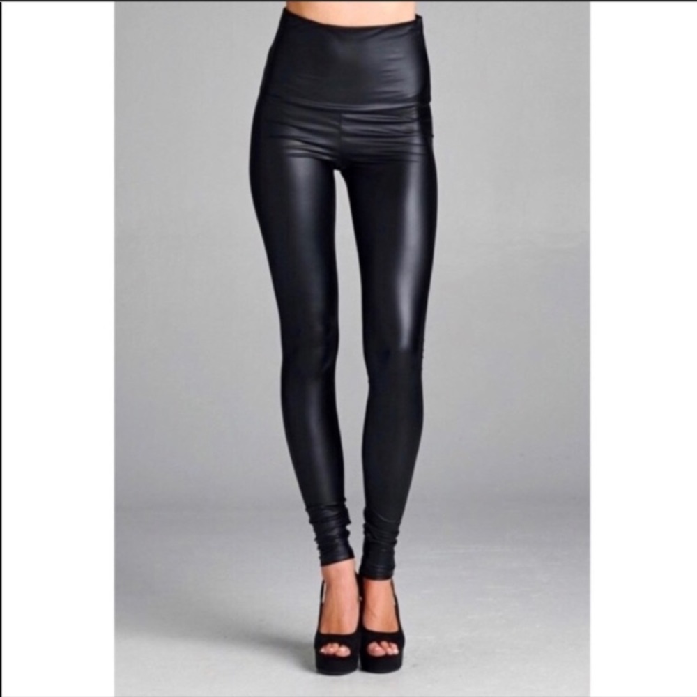 High waist Faux Leather Leggings